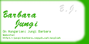 barbara jungi business card